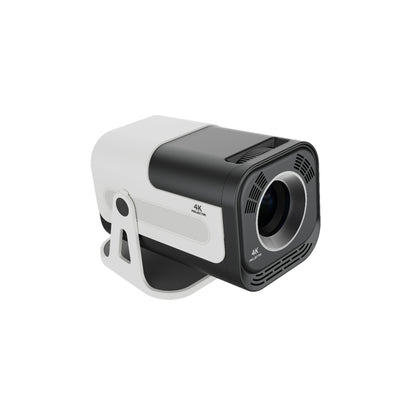 YLEEGS JY320 4K-supported short-throw smart projector with adjustable stand, black and white compact design, ideal for home theater