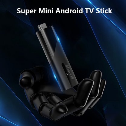 M98-Y10 Super Mini Android TV Stick with sleek design, supporting 4K Ultra HD streaming, Android 10, and compatible with smart TVs for enhanced entertainment.