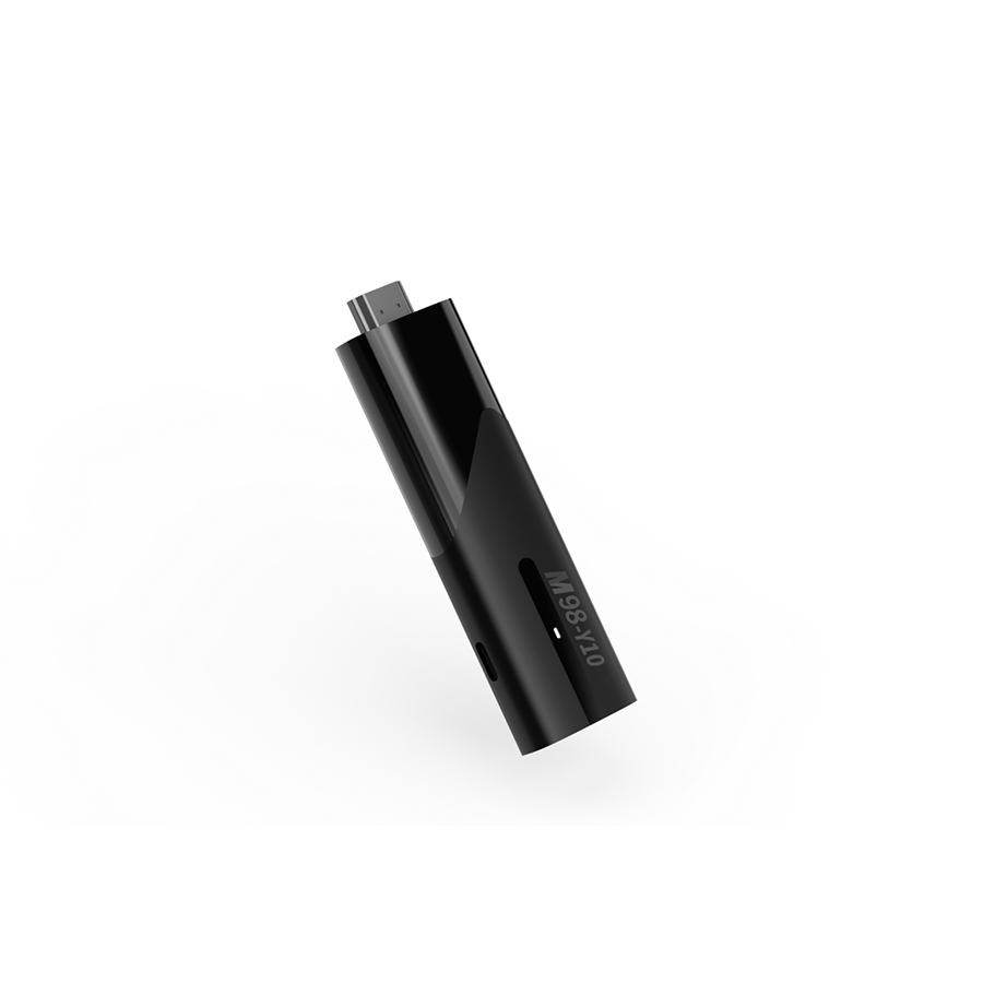 M98-Y10 TV stick with sleek black design, compact size