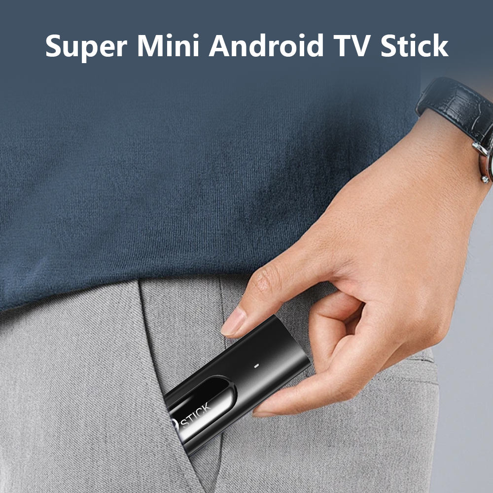 M98-Y9 TV stick compact Android media player with 6K Ultra HD, Android 13, dual WiFi, remote control, and easy portability for seamless streaming on smart TVs.