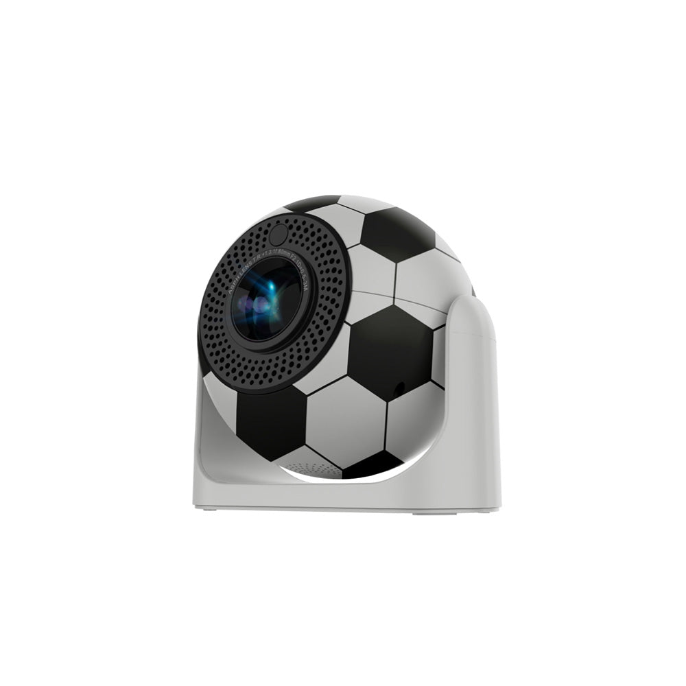 High-definition soccer ball-shaped camera JY360 with wide-angle lens, perfect for sports coverage, outdoor filming, and live event recordings.